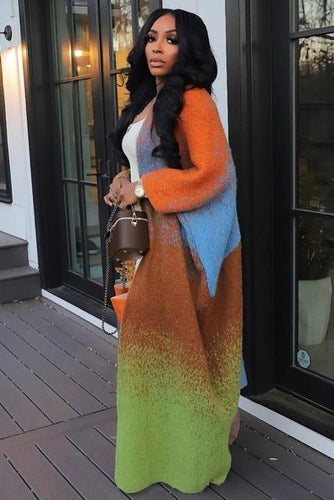 Ombré orange digital kimono